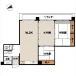 牛田コーポラス　専有面積65.01㎡。3LDKの間取りです。