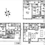 中区南千田東町新築　建物面積107.22㎡。2LDK+2納戸の間取りです。
