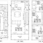 安芸郡府中町本町4丁目新築　建物面積117.37㎡。3LDK+納戸の間取りです。