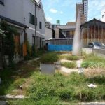 南区東荒神町土地　現地。建築条件のない土地です。