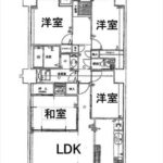 トーカンマンション山根町センターウィング 専有面積95.99㎡。3SLDKの間取りです。(間取) トーカンマンション山根町センターウィング 専有面積95.99㎡。3SLDKの間取りです。(間取)