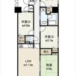 サンシティ大町　専有面積75.23㎡。4LDKの間取りです。