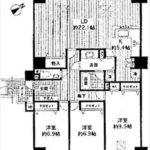 サーパス牛田天水苑　専有面積117.56㎡。3LDKの間取です。