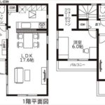 呉市焼山宮ヶ迫1丁目新築　建物面積91.10㎡。3LDK+WICの間取りです。