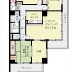 ライオンズヒルズ山根　専有面積102.12㎡。4LDKの間取りです。(間取)