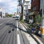 南区翠5丁目土地　現地前面道路