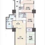 アーバンビュー渚ガーデンタワーヴィレッジ2番館　専有面積90.41㎡。4LDK+WICの間取です。(間取)