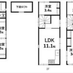 東区曙1丁目中古　建物面積80.93㎡。6LDK+ロフトの間取りです。