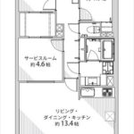 藤和猫屋町ハイタウン　専有面積68.07㎡。2SLDKの間取りです。(間取)