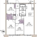 アーバンビュー宇品フェアパークＤ棟　専有面積73.71㎡。3LDK+WICの間取りです。