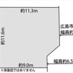東区中山東1丁目土地　敷地面積125.17㎡（37.86坪）です。