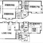 東区中山上2丁目中古　建物面積96.79㎡。4LDKの間取りです。