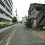 中区舟入南4丁目新築　現地前面道路