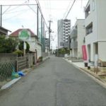 中区舟入南1丁目土地　現地前面道路