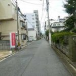 中区舟入南1丁目土地　現地前面道路