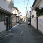 南区皆実町4丁目土地　現地前面道路