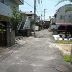 南区皆実町4丁目土地　現地前面道路