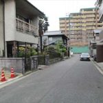 西区打越町土地　現地前面道路