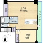 リビエール住吉　専有面積55.25㎡。1LDKの間取りです。