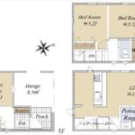 西区都町新築　建物面積87.06㎡。2LDK+納戸の間取りです。