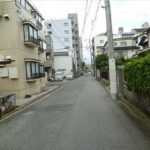 中区舟入南1丁目土地　現地前面道路