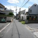 南区東荒神町土地　現地前面道路