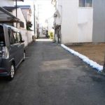 南区皆実町4丁目土地　現地前面道路