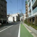中区舟入本町土地　現地前面道路