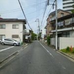 中区江波南1丁目土地　現地前面道路