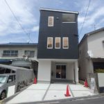 中区江波東2丁目新築　外観。令和2年5月完成済み。