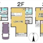 南区宇品御幸2丁目新築　建物面積101.54㎡。4LDKの間取りです。