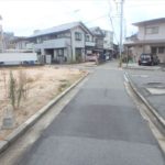 東区牛田本町3丁目土地　現地前面道路
