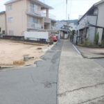 東区牛田本町3丁目土地　現地前面道路