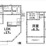 安佐南区山本新町5丁目中古　建物面積86.26㎡。3LDK+WICの間取りです。