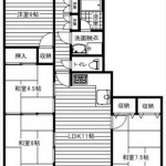 専有面積69.37㎡。4LDKの間取りです。