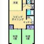 海光グランドマンション　専有面積61.60㎡。3LDKの間取りです。(間取)