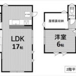 呉市焼山此原町新築　建物面積101.02㎡。4LDK+WIC+屋根裏収納の間取りです。