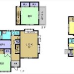 南区向洋大原町中古　建物面積80.32㎡。2LDK+納戸の間取りです。