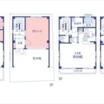 東区牛田中１丁目中古　建物面積188.49㎡。3LDK+納戸+地下室の間取りです。(間取)