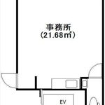 グレイスビル　専有面積21.68㎡。ワンルーム（事務所）です。